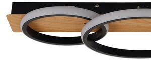 Plafoniera LED ROWENA LED/18W/230V nera/marrone