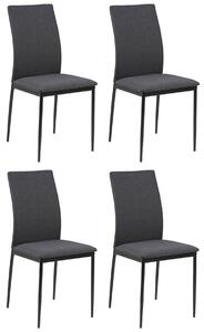 4 x Sedia DEMINA Grigia (Sawana)– MODERNE PER SALONE/SALA DA PRANZO/CUCINA/UFFICIO