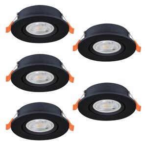 Eglo 902266 - Set da 5 faretti da incasso a LED BARRANCO LED/4,8W/230V nero