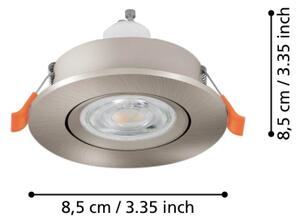 Eglo 902252 - Faretto LED da incasso per bagno BARRANCO 1xGU10/4,5W/230V IP44 finitura cromata