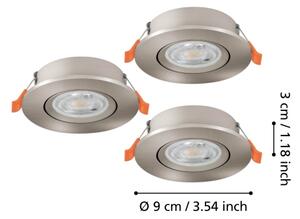 Eglo 902268 - SET 3x faretti da incasso BARRANCO LED/4,8W/230V cromato