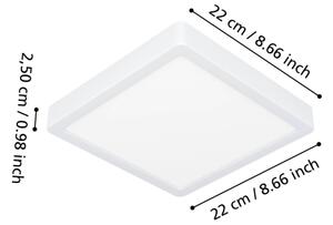 Eglo 901336 - Plafoniera da bagno LED FUEVA LED/10,5W/230V 22x22cm IP44 bianca
