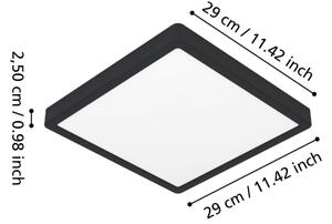 Eglo 901331 - Plafoniera LED per bagno FUEVA LED/13W/230V 29x29 cm IP44 nero
