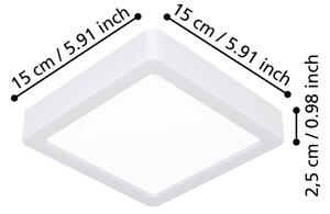 Eglo 901311 - Plafoniera LED FUEVA LED/7W/230V 2700/4000/6500K 15x15 cm bianca