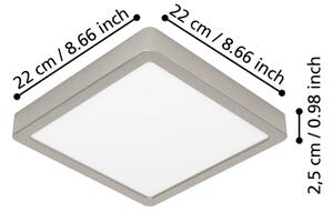 Eglo 901321 -LED Plafoniera FUEVA LED/10,5W/230V 2700/4000/6500K 22x22 cm cromo