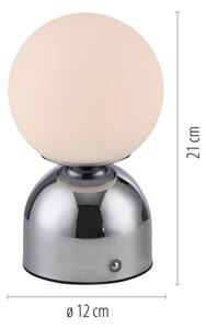 Schöner Wohnen 19218-17 - Lampada da tavolo dimmerabile RUDI a LED 1,2 W/5 V, finitura cromo lucido