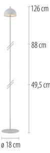 Schöner Wohnen 19245-16 - Piantana LED dimmerabile BELLIS LED/2,5W/5V IP54 bianca