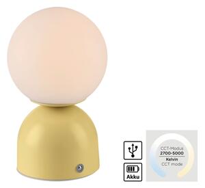 Schöner Wohnen 19218-81 - Lampada da tavolo LED dimmerabile RUDI LED/1,2W/5V gialla