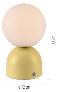 Schöner Wohnen 19218-81 - Lampada da tavolo LED dimmerabile RUDI LED/1,2W/5V gialla