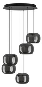 Eglo 390434 - Lampada a sospensione LED dimmerabile HORTUNAS 5xLED/5,8W/230V nero/fumé