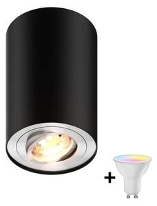 Zuma Line 89201-N - Faretto LED RGBW dimmerabile RONDOO 1xGU10/4,8W/230V nero + telecomando