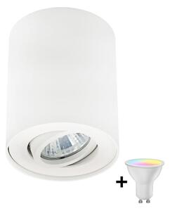 Zuma Line 20038-WH - LED RGBW dimmerabile faretto RONDOO 1xGU10/4,8W/230V bianco + telecomando