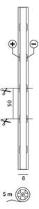 Striscia LED TRAMO LED/50W/24V 5m 6500K
