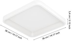 Eglo 901913 - Plafoniera LED RGBW dimmerabile LORETELLO-Z LED/20W/230V 35x35cm bianca