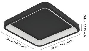 Eglo 901911 - Plafoniera LED RGBW dimmerabile LORETELLO-Z LED/20W/230V 35x35cm nero