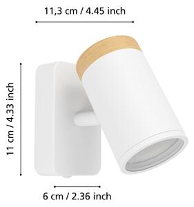 Eglo 300003 - Applique da parete orientabile per bagno CONSUMA 1xGU10/3W/230V IP44 bianco/beige