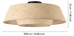 Eglo 44095 - Plafoniera MARFORD 1xE27/60W/230V in rattan