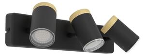Eglo 300002 - Faretto da bagno CONSUMA 3xGU10/3W/230V IP44 nero/beige