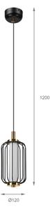 Lampada a sospensione LED su cavo BONNIE LED/10W/230V 3000K nera