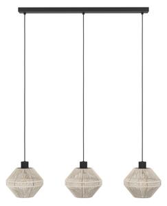 Eglo 44001 - Lampadario a sospensione con cavo MIDSUMER 3xE27/40W/230V crema
