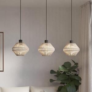 Eglo 44001 - Lampadario a sospensione con cavo MIDSUMER 3xE27/40W/230V crema