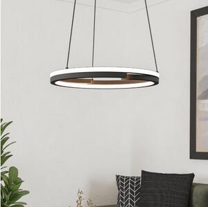 Eglo 901822 - Lampada a sospensione LED dimmerabile su cavo MEZZOMONTE 2xLED/20W/230V nero + telecomando
