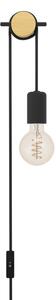 Eglo 43898 - Lampada da parete BUDDON 1xE27/13W/230V nero/beige