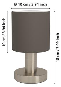 Eglo 31842 - Lampada da tavolo MONTETTO 1xE14/40W/230V marrone/cromo satinato