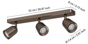 Eglo 901951 - Faretto CAMALDOLI 3xGU10/10W/230V bronzo
