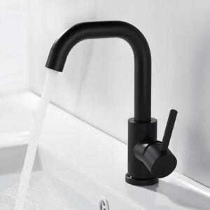 Rubinetto per lavabo, Rubinetto per lavabo in acciaio inox 360° Rotante, Miscelatore a maniglia singola per lavabo, Design moderno