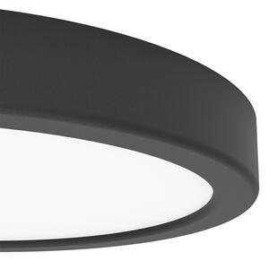 Eglo 901372 - LED RGBW dimmerabile, plafoniera con vetro fumé FUEVA-Z LED/11,2W/230V 21,1cm IP44 nero