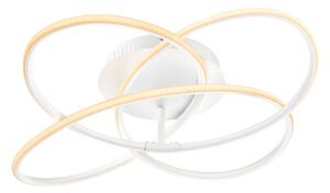 Globo Lighting plafoniera metallo bianco, opaco, plastica opale, bianco, ø: 600mm, H: 127mm, incl. LED 30W 230V, sorgente 2450lm, potenza 1370lm, 3000K