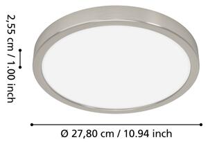 Eglo 901382 - LED RGBW dimmerabile plafoniera con vetro fumé FUEVA-Z LED/14,3W/230V 27,8cm IP44 cromo