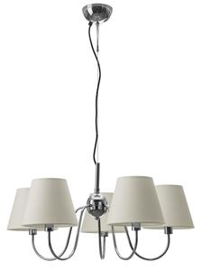 ByRydens 4202720-6510 - Lampadario a sospensione con cavo LYNF 5xE14/8W/230V cromo/bianco