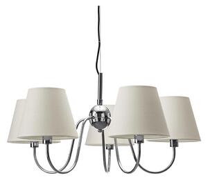 ByRydens 4202720-6510 - Lampadario a sospensione con cavo LYNF 5xE14/8W/230V cromo/bianco