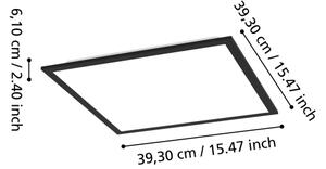 Eglo 902369 - Plafoniera LED MORADILLO LED/18,8W/230V 40x40 cm nera