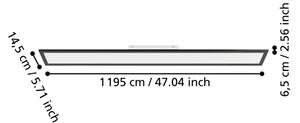Eglo 901488 - Pannello LED a montaggio superficiale MORADILLO LED/28W/230V 120x15 cm nero