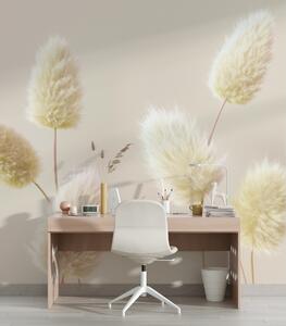 Carta da parati Fiori secchi beige di tendenza in stile boho, Carta da parati Floreale, u98432v1 : Uwalls.it