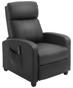 Poltrona massaggiante HOMCOM con funzione reclinabile, poltrona relax con funzione massaggio, televisore