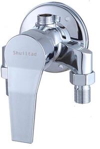 SnelShoppen - Rubinetto doccia aperto in ottone con rubinetto di controllo per acqua fredda e calda, Rubinetto miscelatore doccia da bagno, Facile installazione, durevole, C