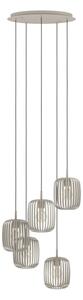 Eglo 901125 - Lampadario a sospensione ROMAZZINA con cavo 5xE27/40W/230V, beige