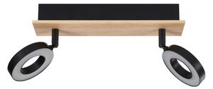 Eglo 901203 - Faretto LED RIELVES 2xLED/4,2W/230V nero/marrone
