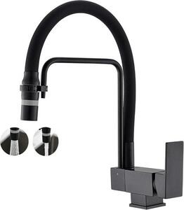 Rubinetto da cucina 1 foro rubinetto per acqua curvabile - flessibile tubo flessibile - 360 gradi girevole - facile da usare