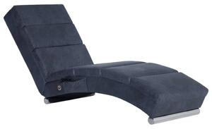 Chaise longue da massaggio in pelle scamosciata grigia