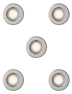 Philips - Confezione da 5 faretti da incasso PERIDOT 1xGU10/7W/230V, finitura argento