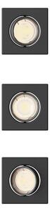 Philips - Set da 3 faretti da incasso PERIDOT 1xGU10/7W/230V nero