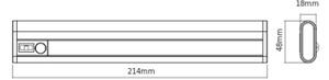 Osram - Lampada LED sottopensile con sensore LINEARLED LED/1,9W/6V 4xAA 21,4 cm bianco