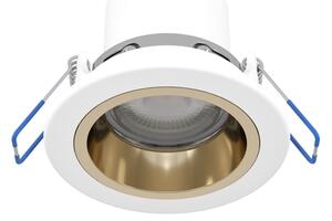 Eglo 902299-LED RGBW Plafoniera dimmerabile per controsoffitto con vetro fumé YEBRA-Z LED/4,8W/230V IP44 bianco/oro