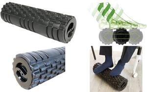 UNiLUX 400125220 ROLLER FEET - poggiapiedi arrotolabile, 44 x Ø 14 cm, nero