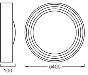 Osram - Plafoniera LED dimmerabile ORBIS CONCRETE LED/18W/230V diam. 40 cm marrone/cemento